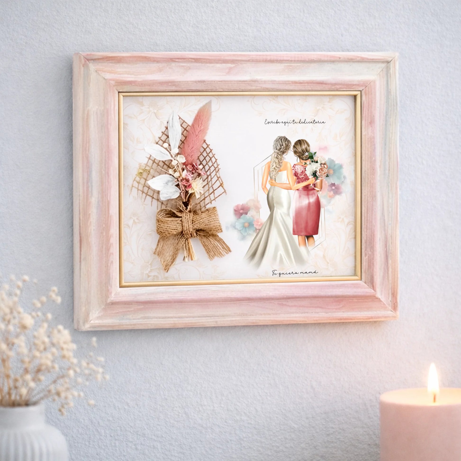 Cuadro con flores regalo bonito mamá 