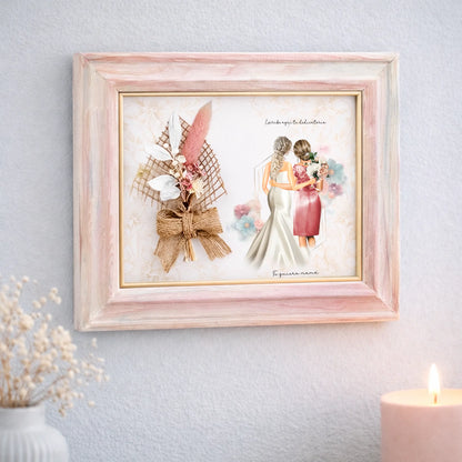 Cuadro con flores regalo bonito mamá 