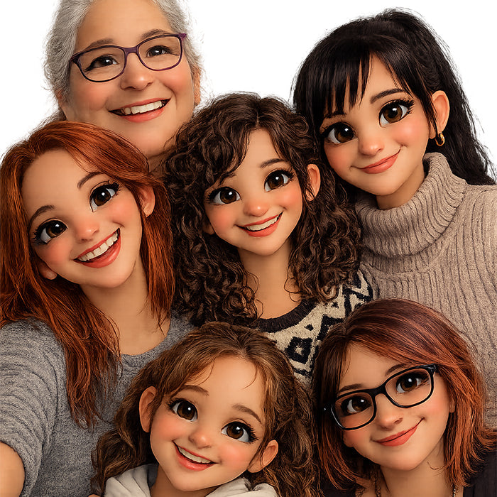 6 personajes/mascota o más