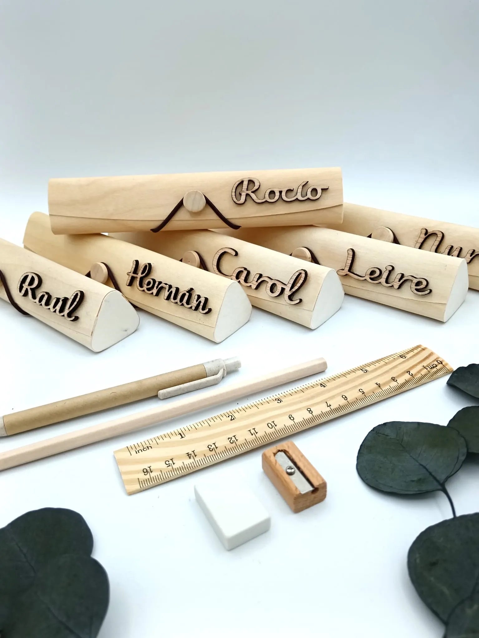 Sets de regalo personalizado con nombre para alumnos, compañeros e invitados de celebración - De moi à toi