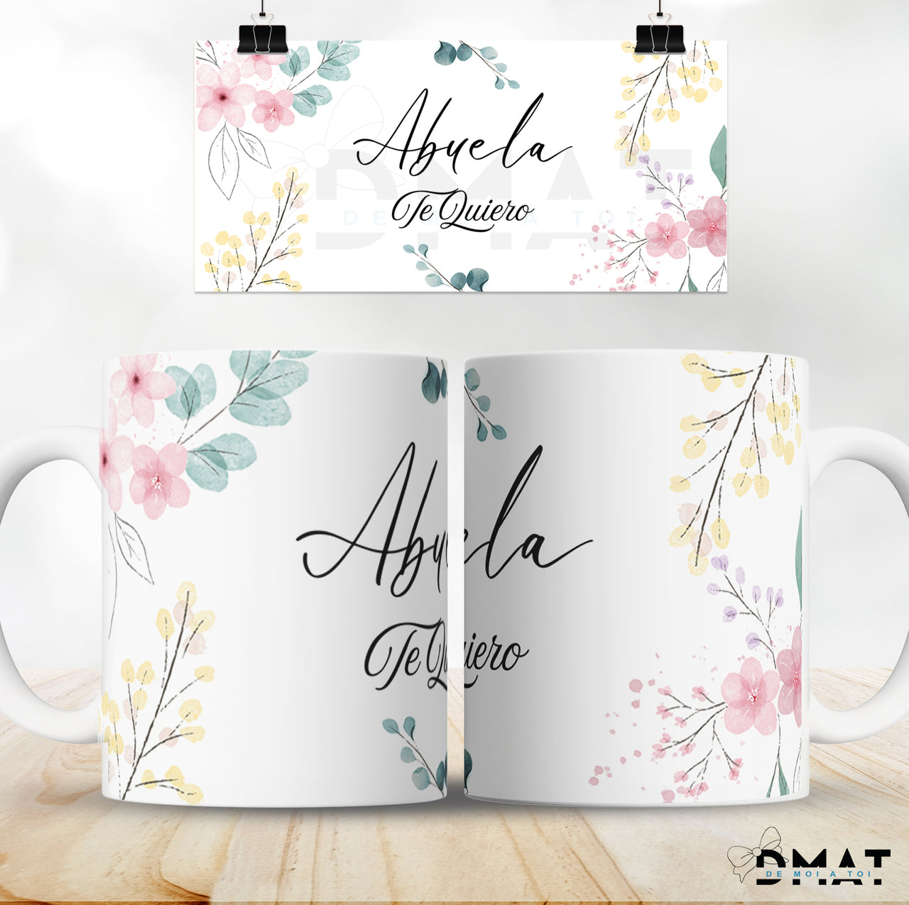 Taza personalizada bonita para regalar a abuelas - De moi a toi