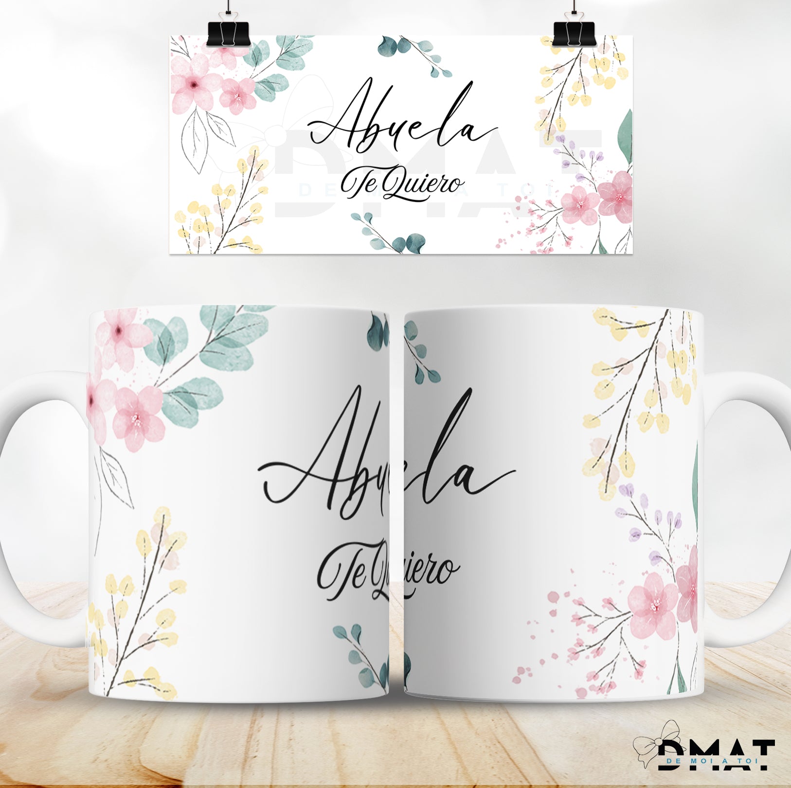 Taza personalizada bonita para regalar a abuelas - De moi a toi