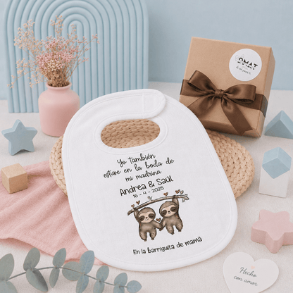 Babero Personalizado «Yo Estuve en...» | Boda, Bautizo y Comunión | Animalitos