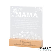 Lámpara de regalo para mamá con texto personalizado - DMAT