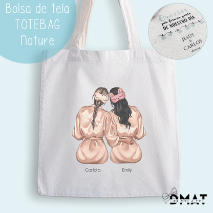 tote bag ilustración damas de honor editor en vivo
