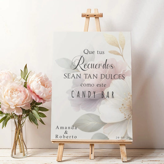 cartel de boda personalizado