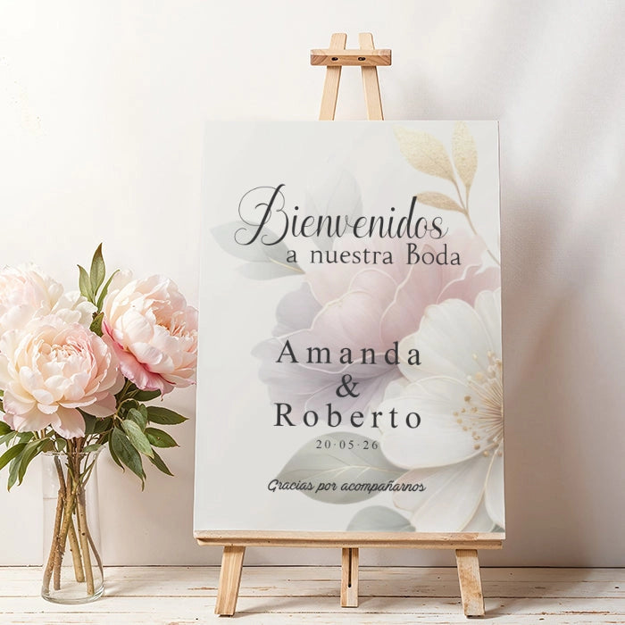 Carteles personalizados boda - Susurros florales