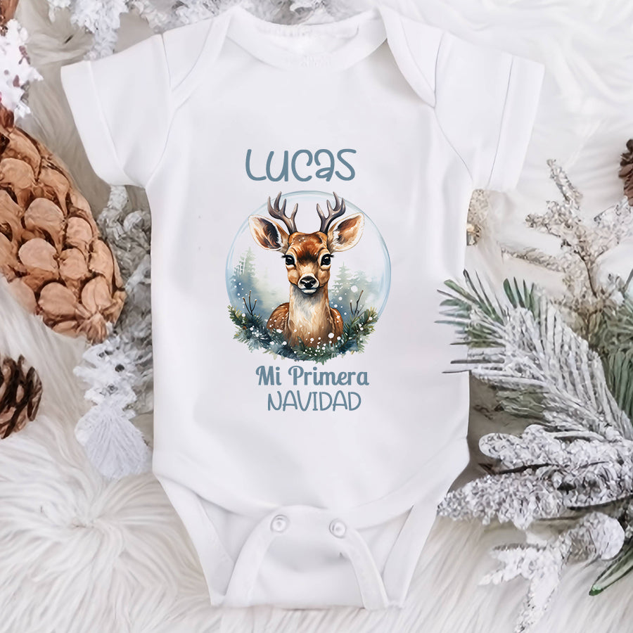 Body personalizado navidad recién nacido y embarazada - ciervo