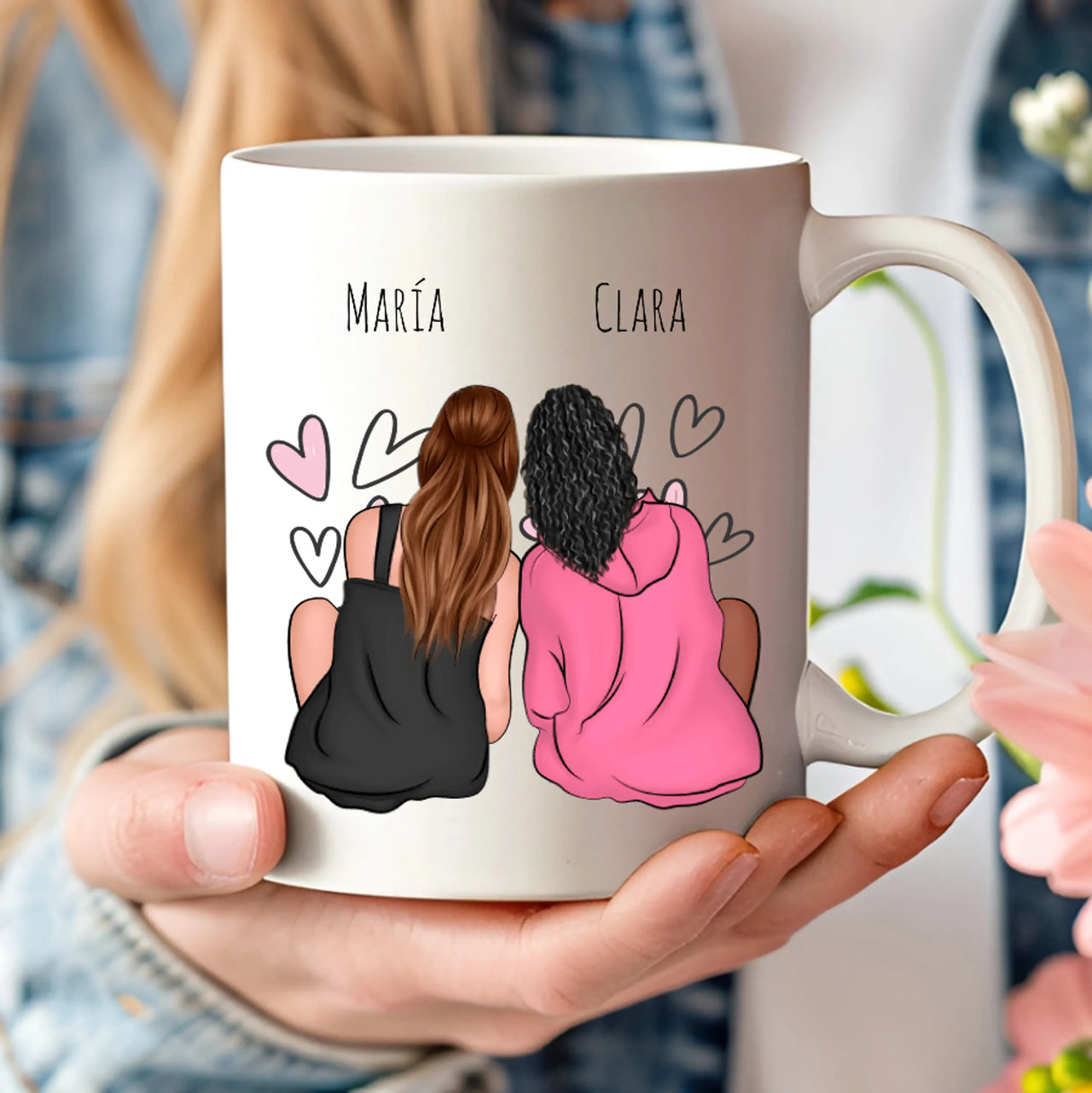 taza personalizada amigas con dedicatoria como regalo original