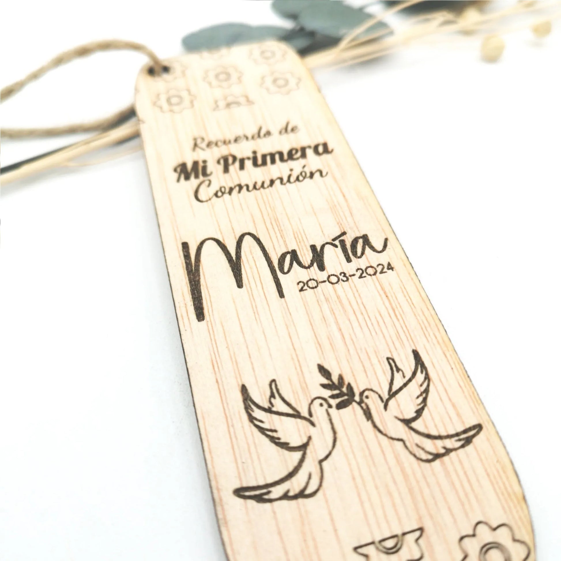 Punto de libro madera personalizado comunión - DE MOI A TOI