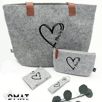 Set de regalo para mujer con bolso personalizado con su nombre - De moi à toi