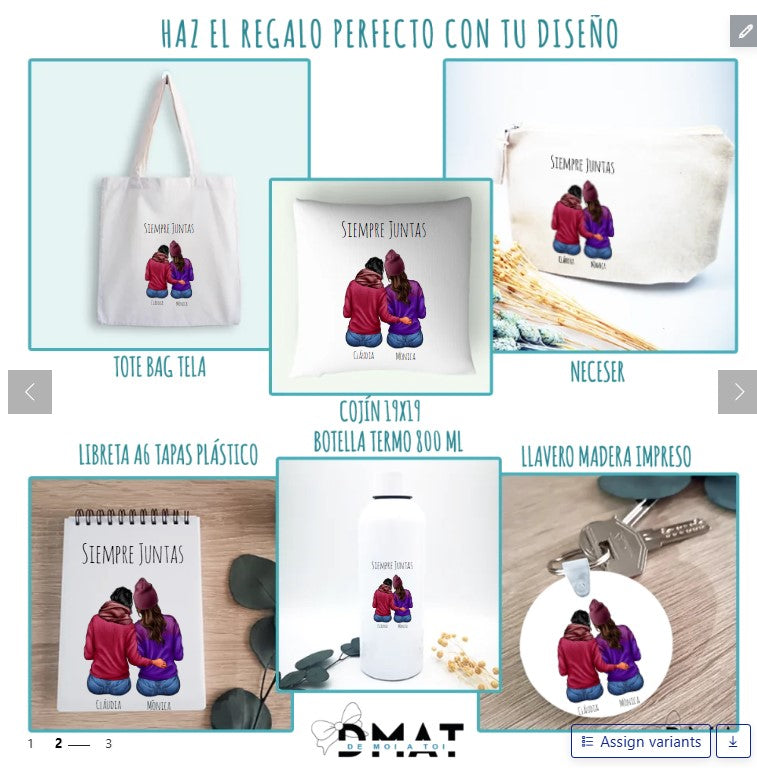 Regalos con Ilustración personalizada - Amigas Invierno