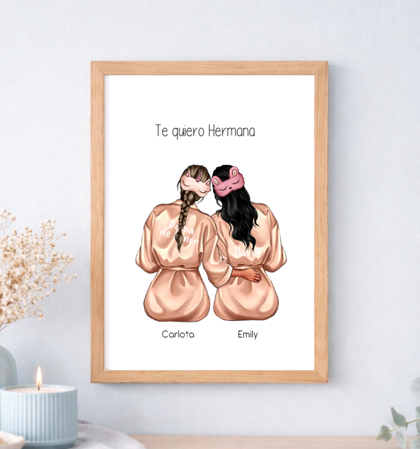 Cuadro o lámina personalizada para damas de honor