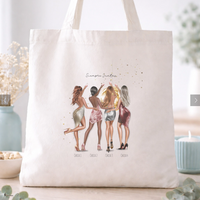 Totebag personalizada para damas de honor – Ilustración editable