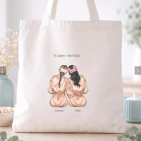 Totebag personalizada para damas de honor – Ilustración editable