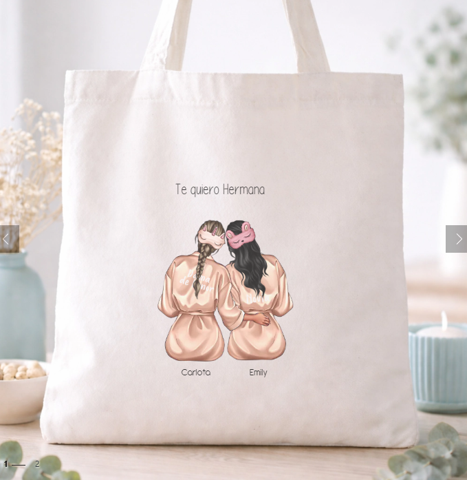 Totebag personalizada para damas de honor – Ilustración editable