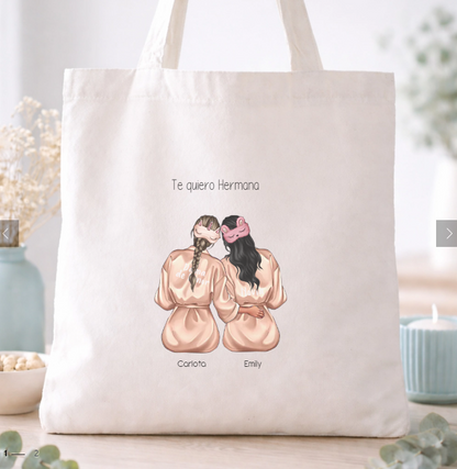 Totebag personalizada para damas de honor – Ilustración editable