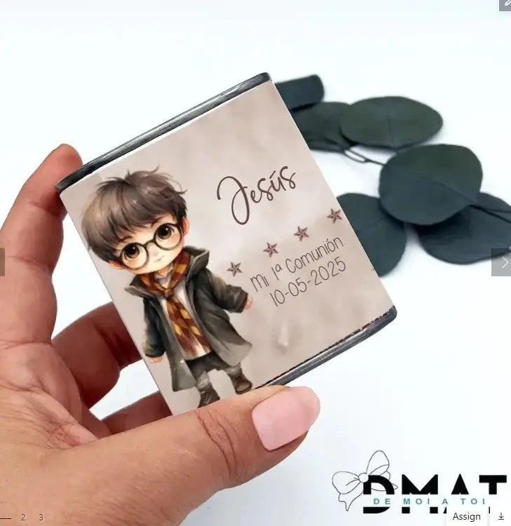 lata aceite comunión diseño magia personalizada