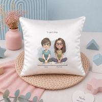 Cojín personalizado como regalo original para amigas, compañeras y hermanas