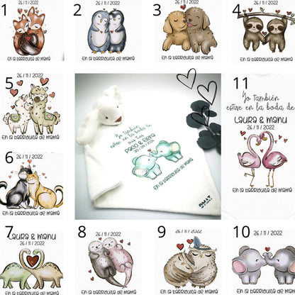 Dou dou personalizado "Yo estuve en.." - Animalitos (Diseños)