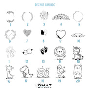 Diseños de grabado para regalos de invitados naturales - De moi a toi