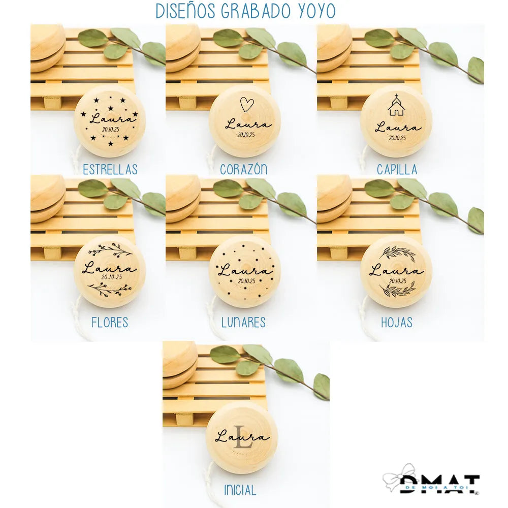 dISEÑOS PARA PERSONALIZAR YOYOS A LÁSER CON NOMBRE