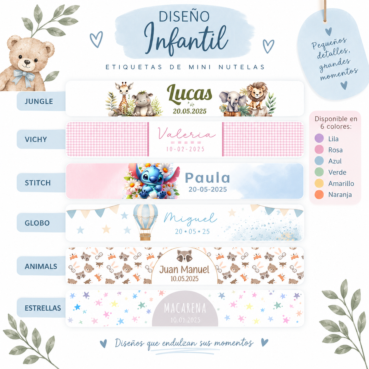 Mini Nutellas Personalizadas | Pack 12 uds para celebraciones