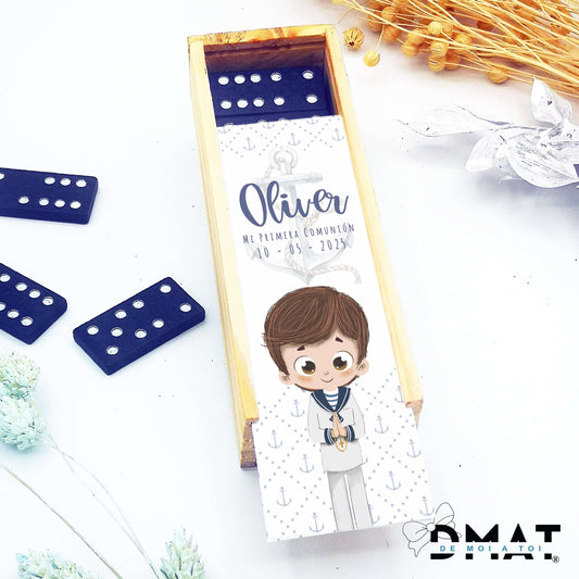 Dominó de Madera Personalizado Diseño Marinero