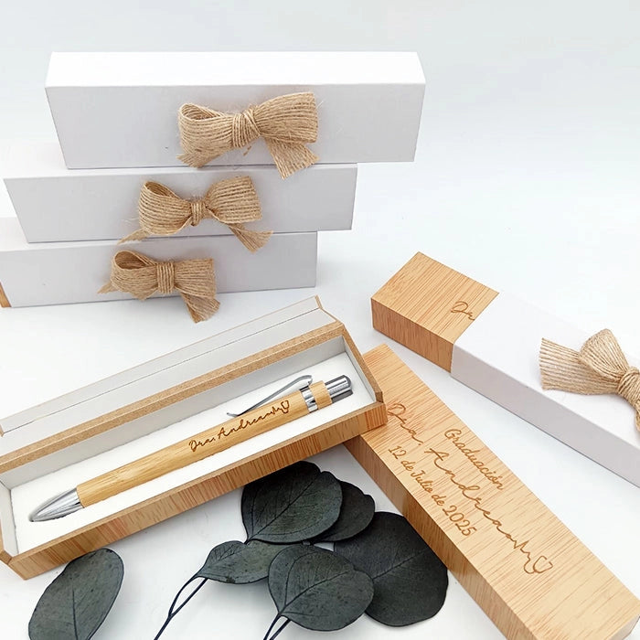 Bolígrafo personalizado con nombre en estuche - De moi à toi