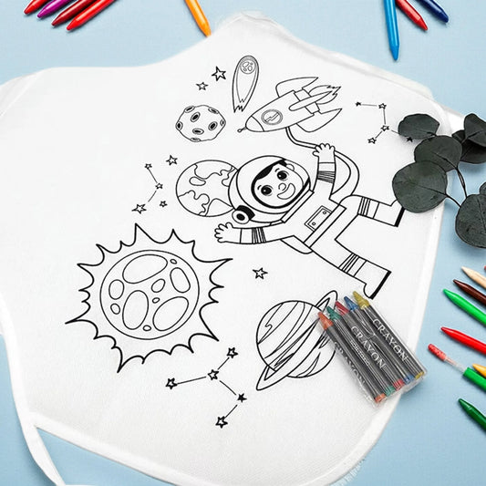 Delantal coloreable para fiestas infantiles