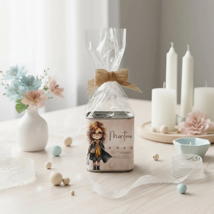 Aceite de oliva AOBE personalizado para detalle de invitados de comunión - De moi a toi