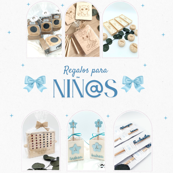 Regalos personalizados para invitados niños de celebración - de moi a toi
