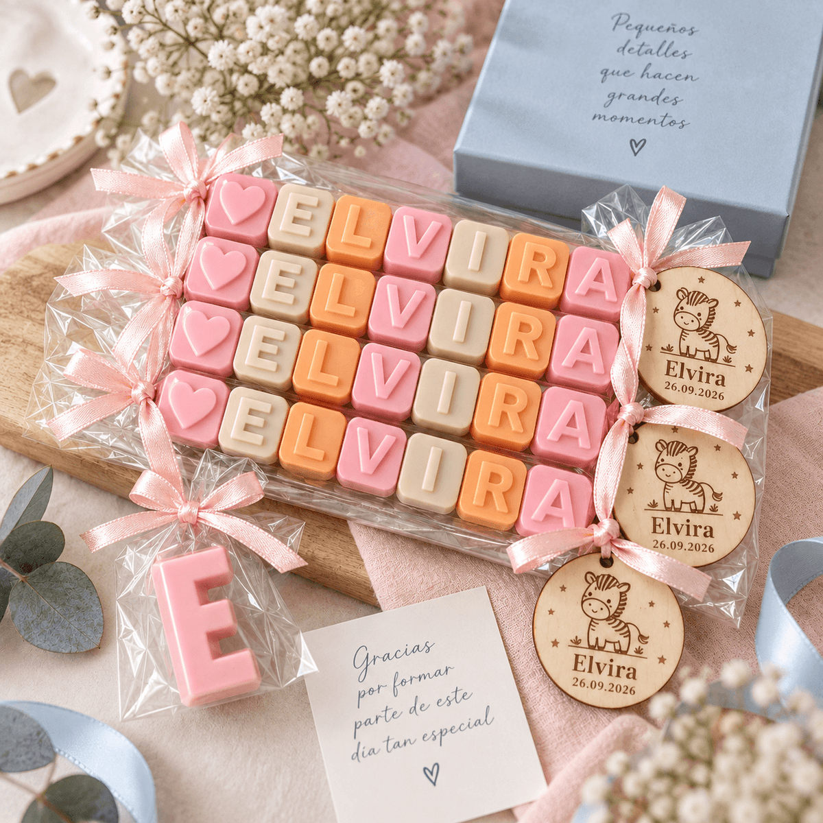 Detalles pastel personalizados para comunión o bautizo de niña · De Moi à Toi