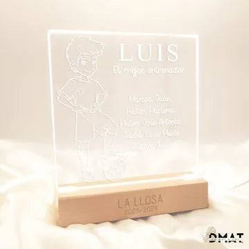 Regalo original personalizado para entrenador de futbol con nombres de niños - de moi a toi