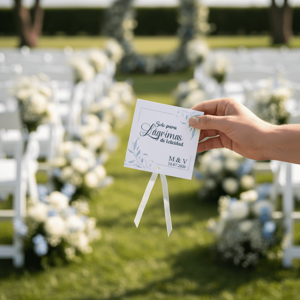 Pañuelos para lágrimas de felicidad de boda