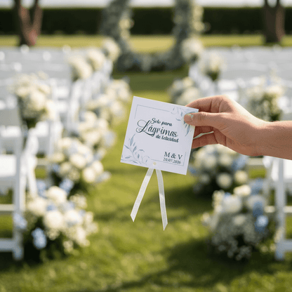 Pañuelos para lágrimas de felicidad de boda