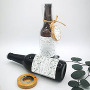 Cerveza artesana personalizada para celebraciones con diseño de eucalipto - de moi a toi