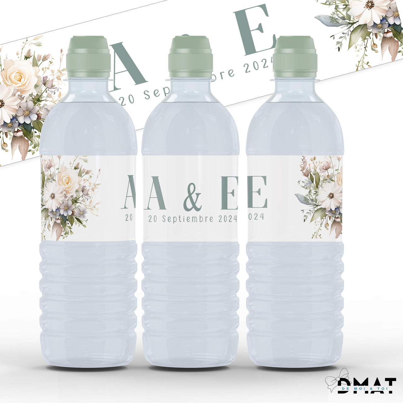 Etiquetas para botellas de agua personalizadas (pack de 5 uds)