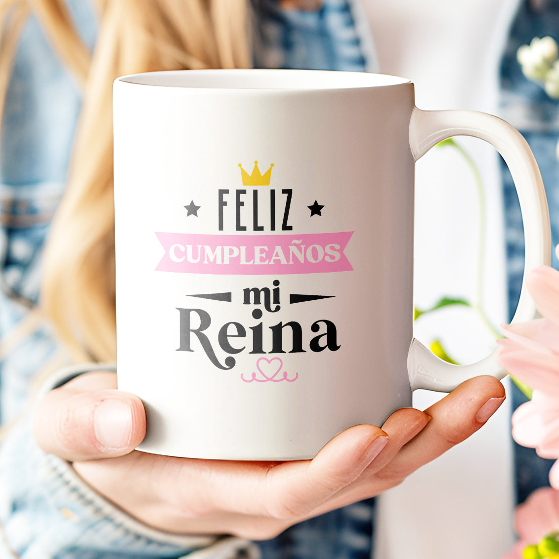 Taza de cumpleaños divertida para regalar a novia o mujer enamorada - De moi atoi