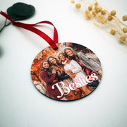 Bola de navidad de madera personalizada con fotografía para amigas - de moi a toi