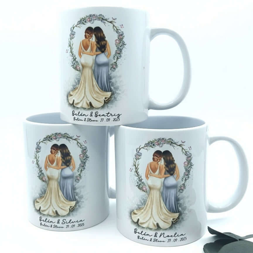 Regalo original para damas de honor. Tazas personalizadas