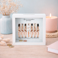 Hucha de madera personalizada para damas de honor