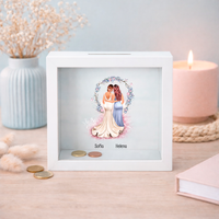 Hucha de madera personalizada damas arco | Regalo boda personalizado