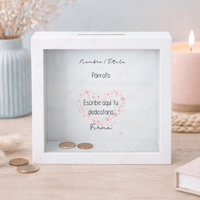 Hucha personalizada con dedicatoria como regalo original