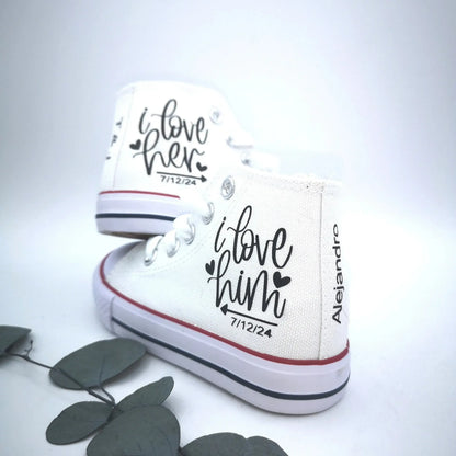 Zapatillas Personalizadas para Boda | Converse con Nombres y Fecha