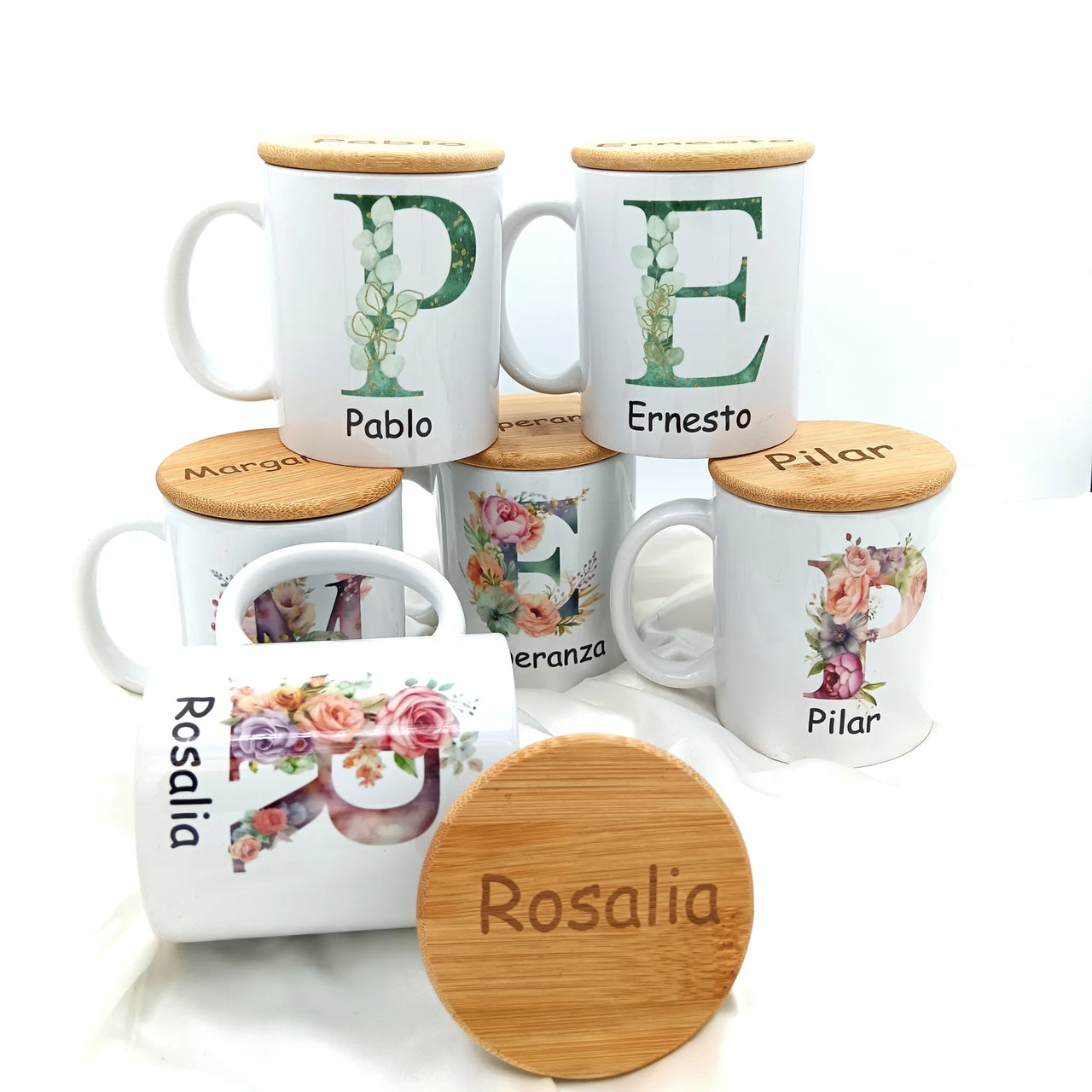Tapa de bambú hermética para tazas