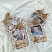 Regalo de bautizo original para invitados, portafotos de madera De moi à toi