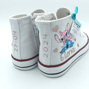 Regalo original para comunión de niña - zapatillas personalizadas stitch