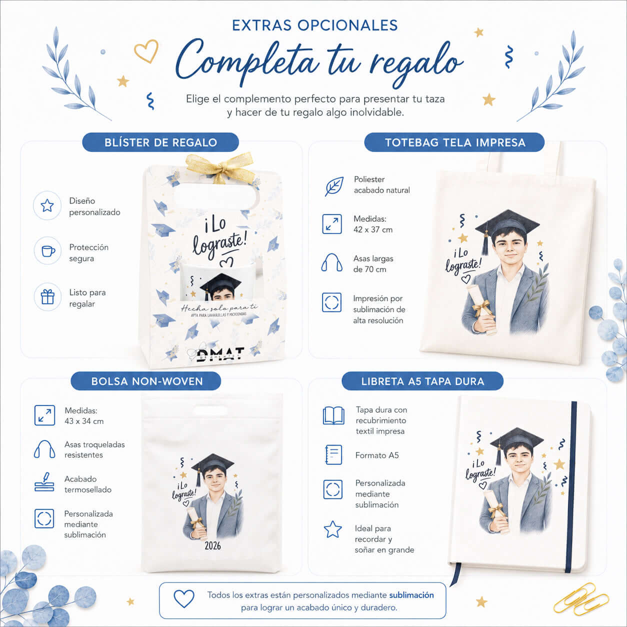 Regalo de graduación personalizado y original para felicitar logros