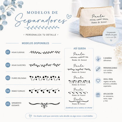 Neceser personalizado para regalar con nombre y diseño a medida